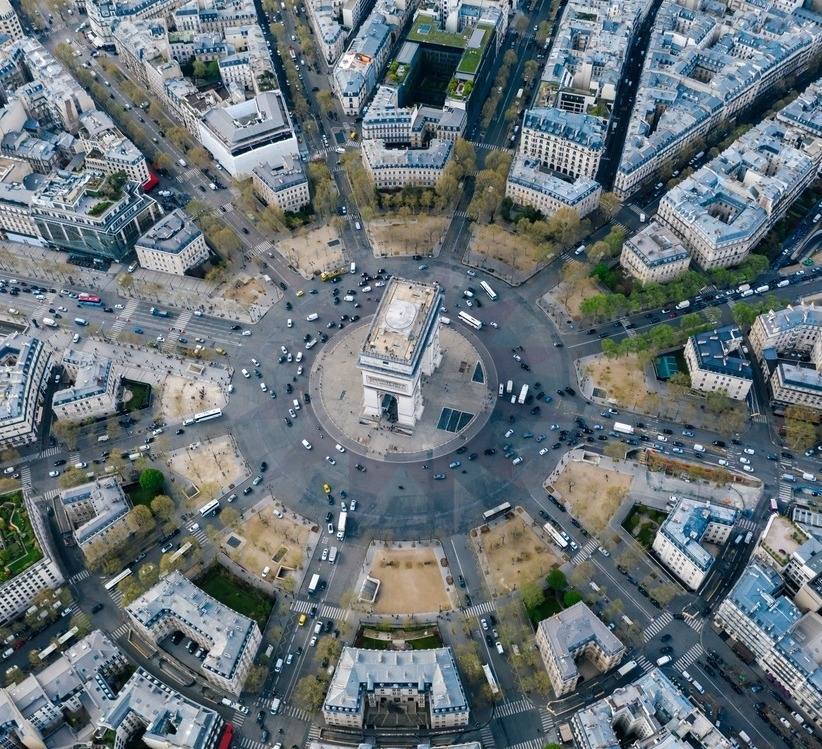Arc De Triomphe Parijs Rotonde